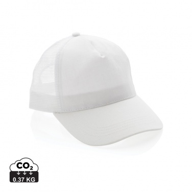 Logo trade promotional giveaways picture of: Impact AWARE™ Brushed rcotton 5 panel trucker cap 190gr