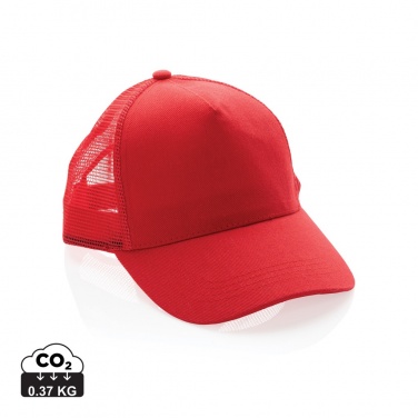 Logo trade corporate gifts picture of: Impact AWARE™ Brushed rcotton 5 panel trucker cap 190gr