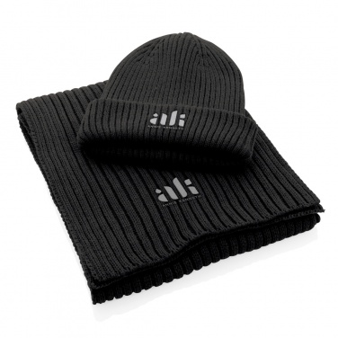 Logotrade corporate gifts photo of: Impact AWARE™ Polylana® knitted scarf 180 x 25cm