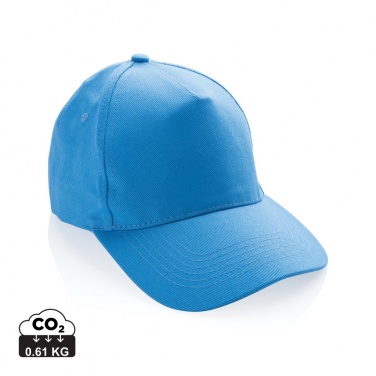 Logo trade corporate gift photo of: Impact 5panel 280gr Recycled cotton cap with AWARE™ tracer
