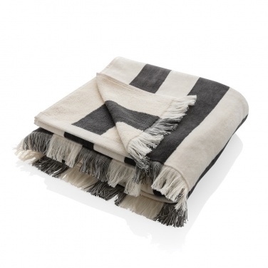 Logo trade promotional merchandise photo of: Ukiyo Yukari AWARE™ XL deluxe beach towel 100x180cm