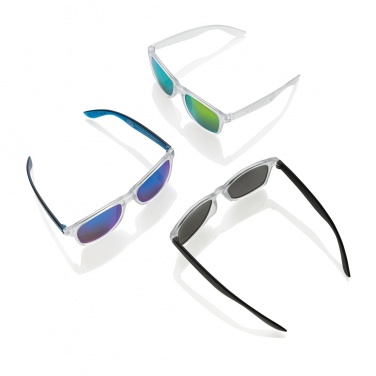 Logo trade promotional product photo of: Gleam RCS recycled PC mirror lens sunglasses