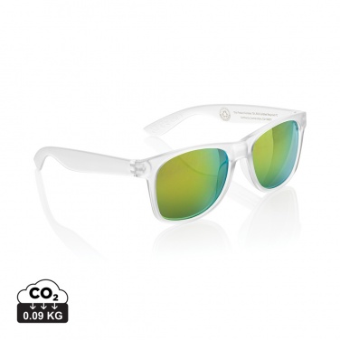 Logo trade business gifts image of: Gleam RCS recycled PC mirror lens sunglasses