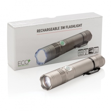 Logotrade promotional merchandise picture of: Rechargeable 3W flashlight
