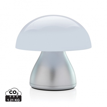 Logo trade corporate gifts picture of: Luming RCS recycled plastic USB re-chargeable table lamp