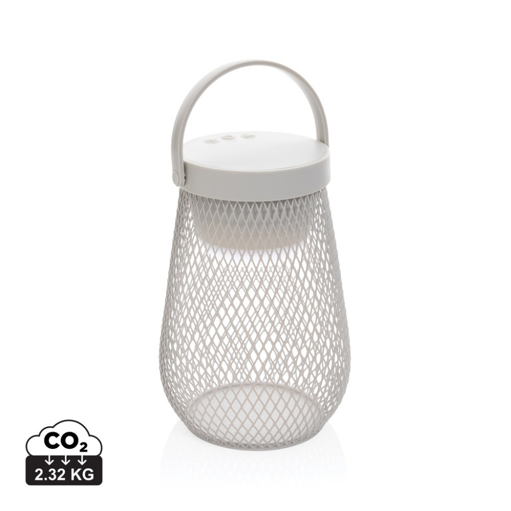 Logo trade promotional products picture of: Aurora RCS recycled plastic USB re-chargeable table lamp