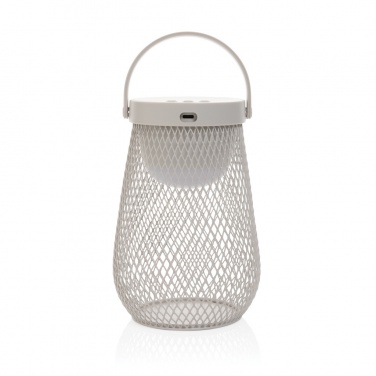 Logo trade promotional item photo of: Aurora RCS recycled plastic USB re-chargeable table lamp