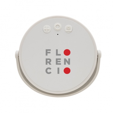 Logo trade corporate gifts image of: Aurora RCS recycled plastic USB re-chargeable table lamp