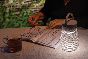 Logotrade promotional giveaways photo of: Aurora RCS recycled plastic USB re-chargeable table lamp