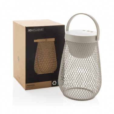 Logotrade promotional merchandise image of: Aurora RCS recycled plastic USB re-chargeable table lamp