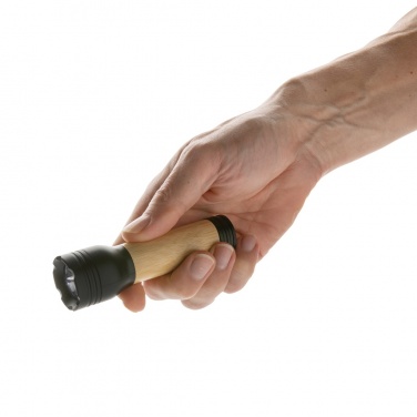 Logo trade promotional items picture of: Lucid 1W RCS certified recycled plastic & bamboo torch