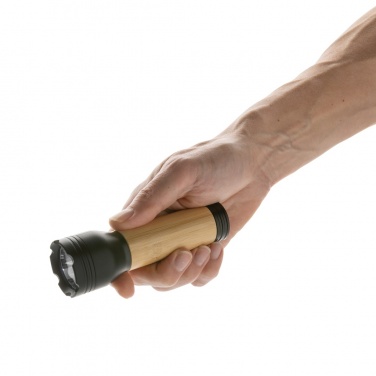 Logotrade promotional gifts photo of: Lucid 3W RCS certified recycled plastic & bamboo torch