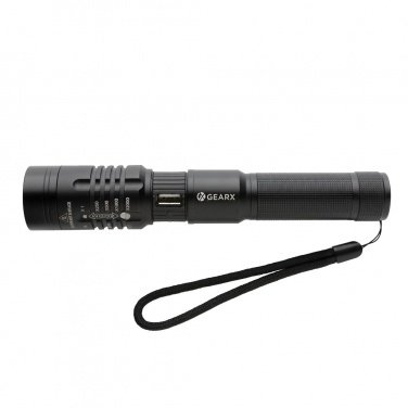 Logo trade promotional product photo of: Gear X USB re-chargeable torch