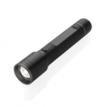 Logo trade promotional giveaways image of: Gear X RCS recycled aluminum USB-rechargeable torch large