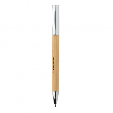 Logo trade advertising products image of: Modern bamboo pen