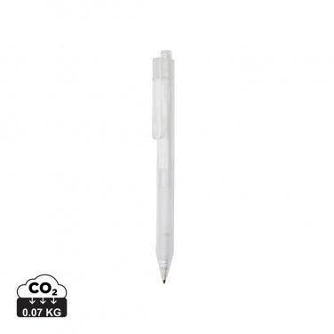 Logo trade promotional gifts picture of: X9 frosted pen with silicone grip
