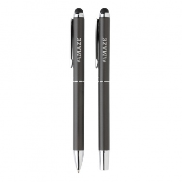 Logotrade promotional item picture of: Swiss Peak deluxe pen set in PU pouch