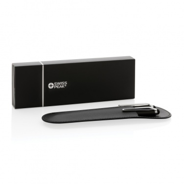 Logo trade promotional merchandise image of: Swiss Peak deluxe pen set in PU pouch