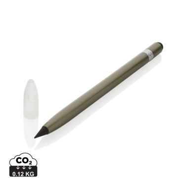 Logo trade business gifts image of: Aluminum inkless pen with eraser