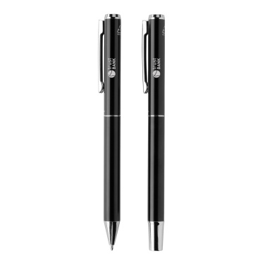Logo trade advertising product photo of: Swiss Peak Cedar RCS certified recycled aluminum pen set