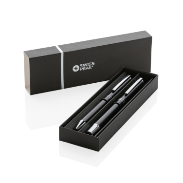 Logo trade promotional gifts image of: Swiss Peak Cedar RCS certified recycled aluminum pen set