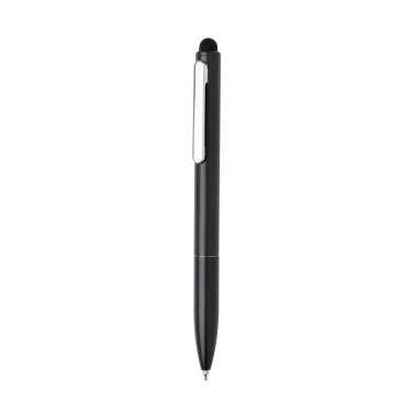 Logotrade business gift image of: Kymi RCS certified recycled aluminium pen with stylus