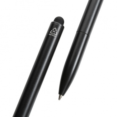 Logotrade promotional product image of: Kymi RCS certified recycled aluminium pen with stylus