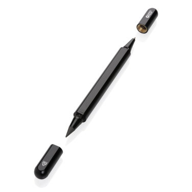 Logo trade promotional giveaways image of: Swiss Peak Storm RCS recycled aluminum dual tip pen