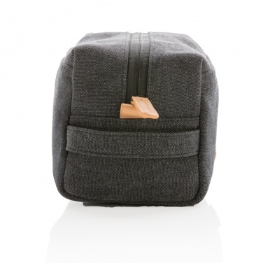 Logo trade promotional merchandise image of: Canvas toiletry bag PVC free