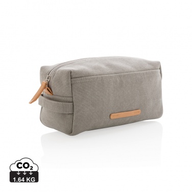 Logotrade promotional item image of: Canvas toiletry bag PVC free