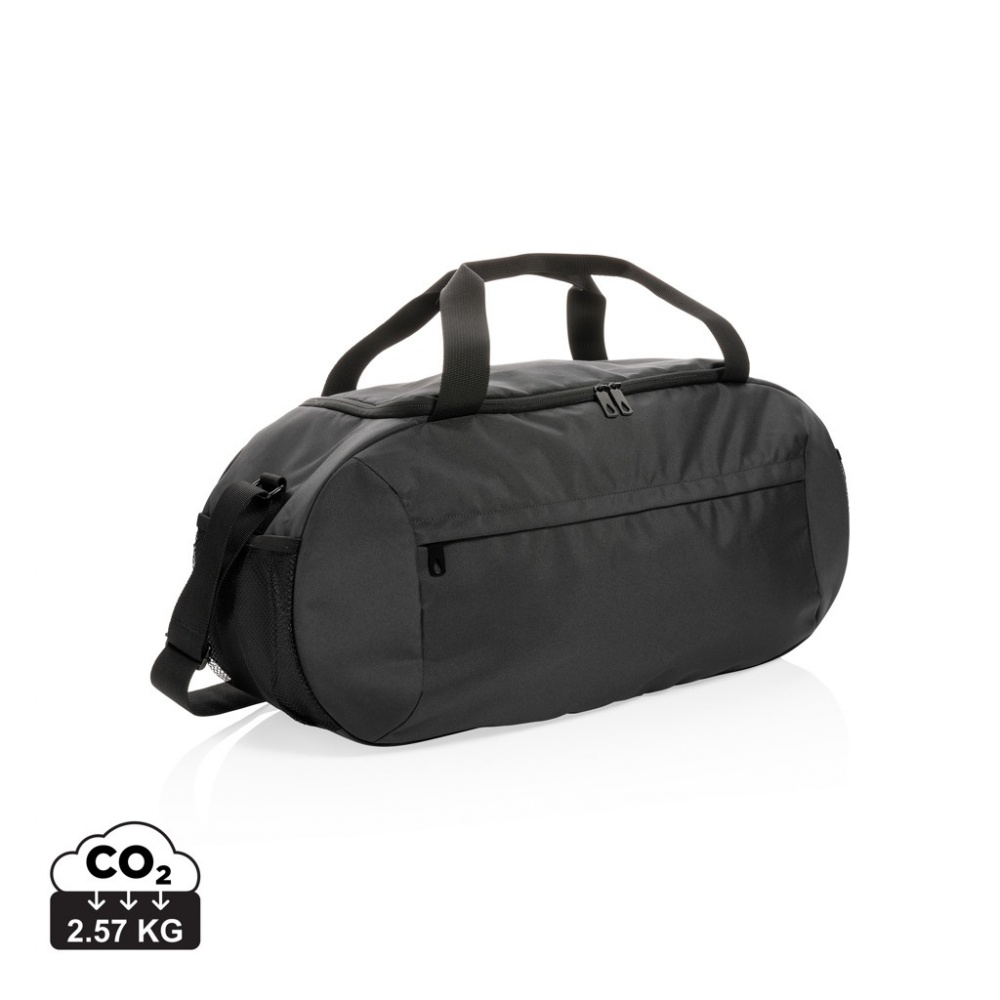 Logo trade promotional giveaways picture of: Impact AWARE™ RPET modern sports duffel