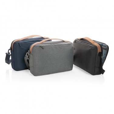 Logo trade promotional giveaway photo of: Impact AWARE™ 300D two tone deluxe 15.6" laptop bag
