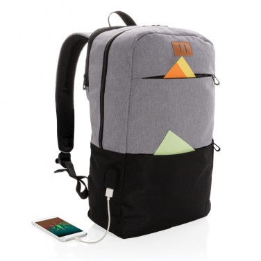Logotrade promotional items photo of: Modern 15.6" USB & RFID laptop backpack PVC free