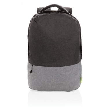 Logo trade promotional gifts picture of: Duo colour RPET 15.6" RFID laptop backpack PVC free