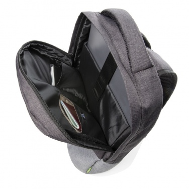 Logotrade promotional merchandise image of: Duo colour RPET 15.6" RFID laptop backpack PVC free