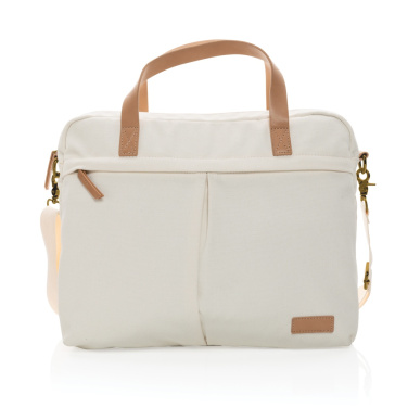 Logo trade corporate gift photo of: Impact AWARE™ 16 oz. recycled canvas laptop bag