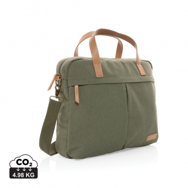 Logo trade promotional merchandise picture of: Impact AWARE™ 16 oz. recycled canvas laptop bag