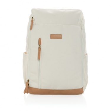 Logo trade promotional items picture of: Impact AWARE™ 16 oz. recycled canvas 15" laptop backpack