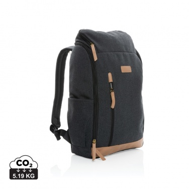 Logotrade promotional products photo of: Impact AWARE™ 16 oz. recycled canvas 15" laptop backpack