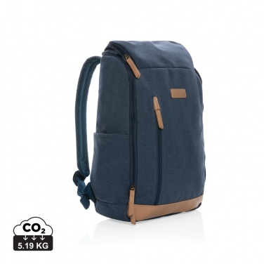 Logo trade promotional items picture of: Impact AWARE™ 16 oz. recycled canvas 15" laptop backpack