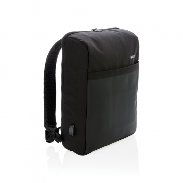 Logotrade promotional giveaway image of: Swiss Peak 15" anti-theft RFID & USB backpack PVC free