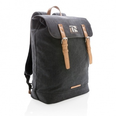 Logotrade promotional product picture of: Canvas laptop backpack PVC free
