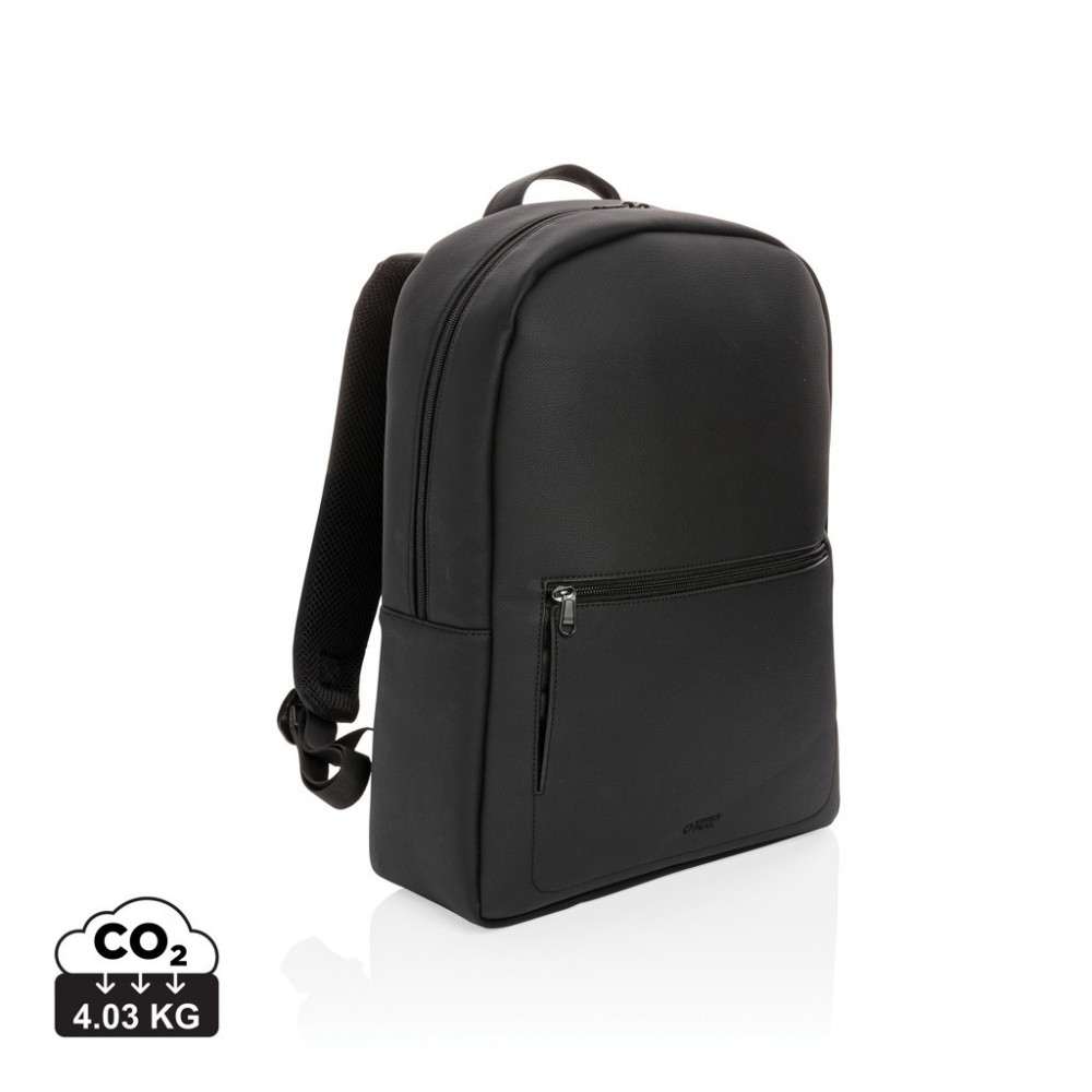 Logo trade promotional giveaway photo of: Swiss Peak deluxe PU laptop backpack PVC free