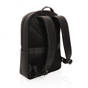 Logo trade advertising products image of: Swiss Peak deluxe PU laptop backpack PVC free