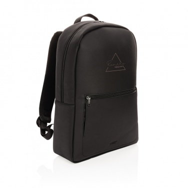 Logo trade corporate gifts picture of: Swiss Peak deluxe PU laptop backpack PVC free