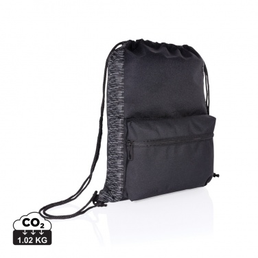 Logo trade advertising products picture of: AWARE™ RPET Reflective drawstring backpack