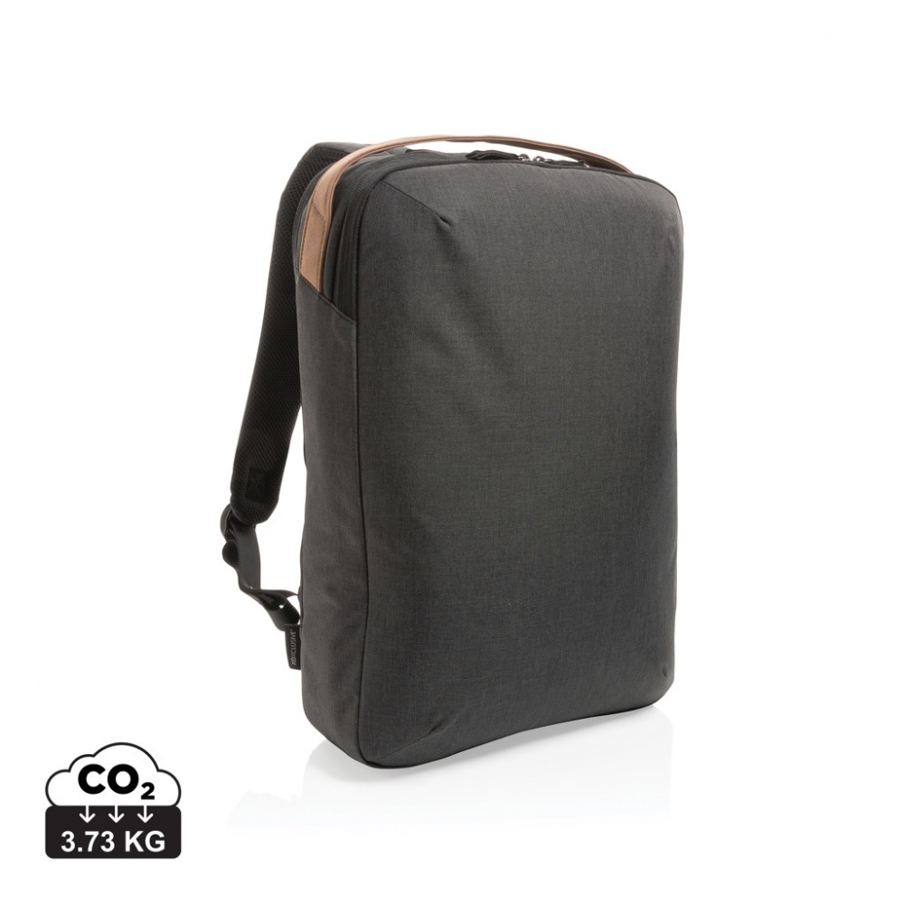 Logotrade advertising products photo of: Impact AWARE™ 300D two tone deluxe 15.6" laptop backpack