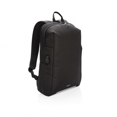 Logo trade advertising product photo of: Swiss Peak AWARE™ RFID and USB A laptop backpack