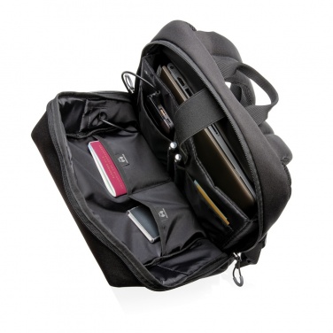 Logotrade promotional merchandise picture of: Swiss Peak AWARE™ RFID and USB A laptop backpack