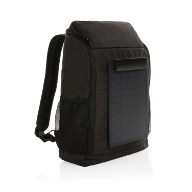 Logotrade promotional gift image of: Pedro AWARE™ RPET deluxe backpack with 5W solar panel